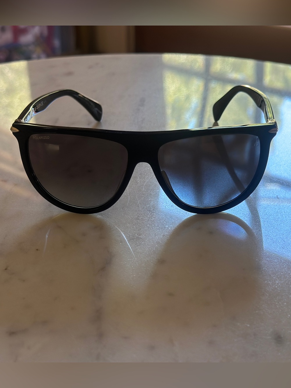 RAG & BONE Black Polarized Sunglasses